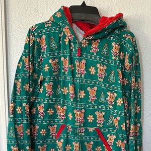 Disney large Christmas gingerbread onesie green large